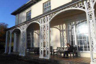 Verandah on the exterior YHA Hawkshead hostel