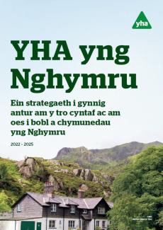 Document cover showing a hostel building in the Welsh countryside