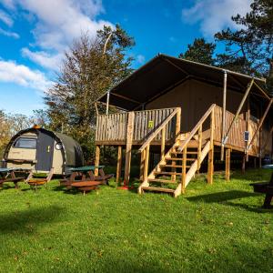 Safari tent at YHA Truleigh Hill