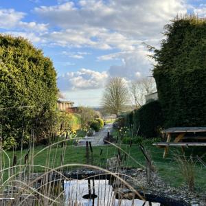 Grounds with trees and lawn area at YHA Cholderton Stonehenge