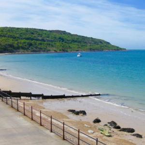 View of Totland beach from the hostel