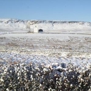 View of YHA Langdon Beck in the snow