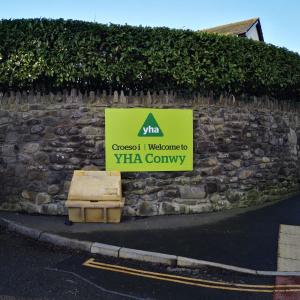 Welcome to YHA Conwy sign