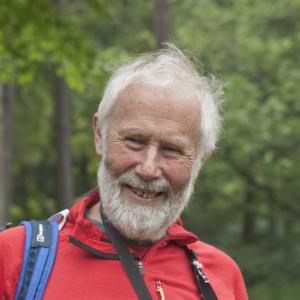 Man wearing a red jacket