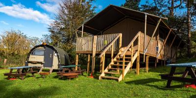 Safari tent at YHA Truleigh Hill