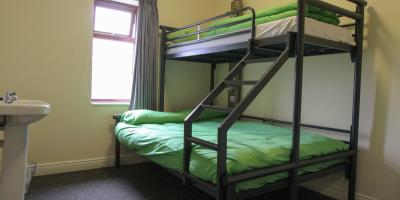 Double bed with bunk