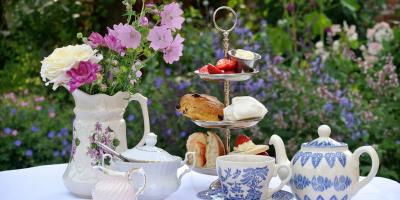 Garden setting for afternoon tea