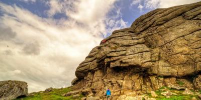 Climbers on Haytor, Dartmoor