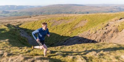 Running uphill in the Yorkshire Dales