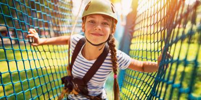 Teenager on Ropes Course