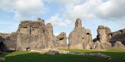 Castle ruins, but not Okehampton Castle