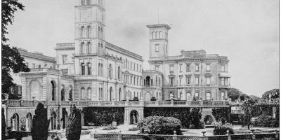 Osborne House, ancient black and white photograph