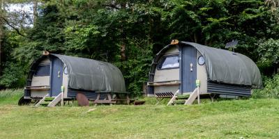 Landpods in a field 