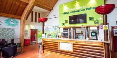 Reception area at YHA London Lee Valley 