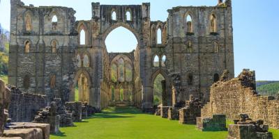 Rievaulx Abbey ruins in North Yorkshire