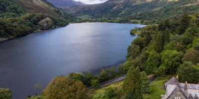 Birds eye view of YHA Snowdon Bryn Gwynant