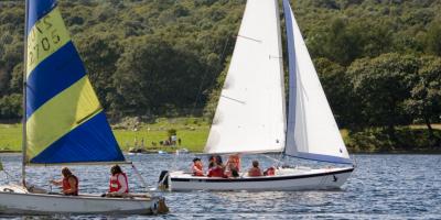 Boats on a lake at Coniston