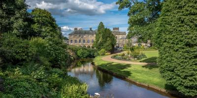 View of Buxton Garden Park over the River Wye