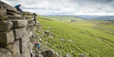 Climbers in the Peak District