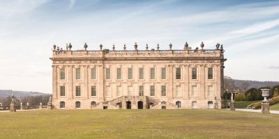 Chatsworth House, a grand stately home in the countryside