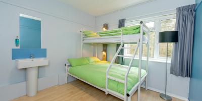 Double bed with bunk