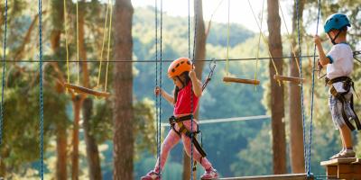 Child on hi-ropes at Conkers 