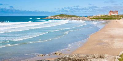 Blue ocean and a sandy beach