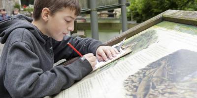 Young male on a Geography field trip with YHA England & Wales