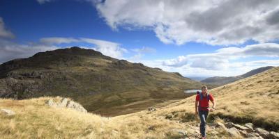 Walking on Crinkle Crags in the Lake District