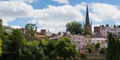 View of St Mary's Church in Ross-on-Wye. Herefordshire