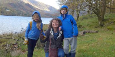 Mother and two children at Keswick