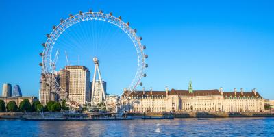 London Eye on a sunny day