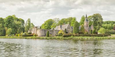 View of Newstead Abbey across the Upper Lake