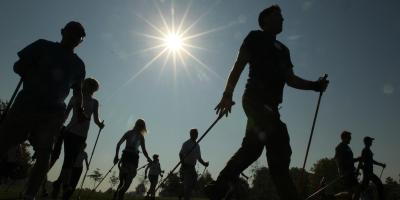 People Nordic Walking