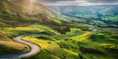 View of Derbyshire landscape