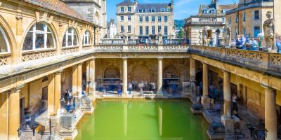 View of roman bath in Bath