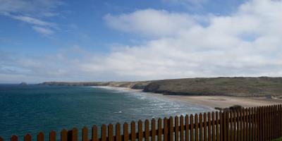 View of beach from YHA Perranporth