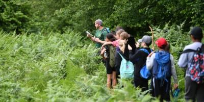 Group of school children on a residential at YHA Wye Valley