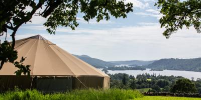 Bell tent in the YHA Windermere grounds