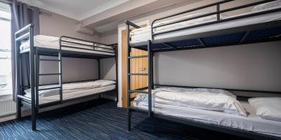 Two sets of bunk beds in a bedroom at YHA Youlgreave