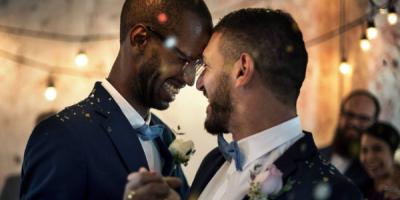 Couple dancing at wedding