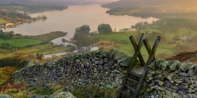 View over the landscape in Cumbria