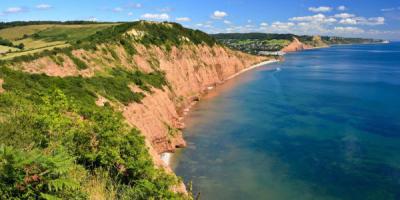 Devon coastline on a summer day