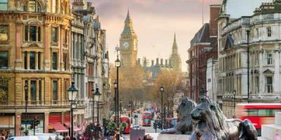 London view at sunset