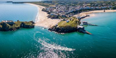 View of the Tenby coast