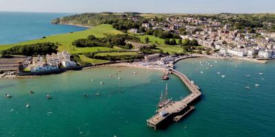 Arial view of Swanage