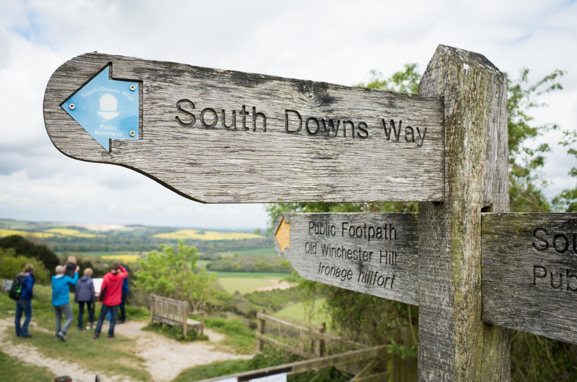 South Downs Walkers Sign